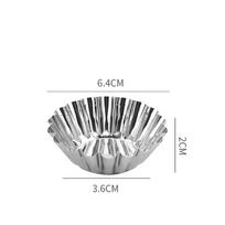 Stainless Steel Tart Pans Non-stick Cookie Cutters Mold Flower Muffin Cup Flower Round Baking Cupcake Mold for Kitchen