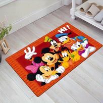 1pc Disney Mickey Mouse and Minnie Pattern Carpet Area Rug Non slip Carpet Hand Washable Floor Mat Suitable For Living Room Bedroom Home Decor 60cm by 90cm