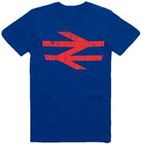British Rail Logo T-Shirt As Worn by Damon Albarn Retro arrows Railway Men Kids 130