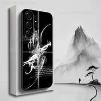 Cyber Sigil Cross Gothic Case For Samsung S22,S25,Ultra,S24,S23,FE,S20,S10,Plus,S21,S9,Lite,Soft Silicone Black SamsungS25ULTRA