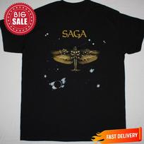 Saga roko juoda marškinėliai Visų dydžių S-5XL Unisex marškinėliai S