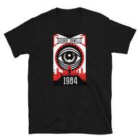 1984 Mens George Orwell Fictional Novel Top English BIG BROTHER Printed T-Shirt Mens Womens Tees Top Tops Tee XL