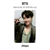 BTS Memories Of 2018 Blu-ray Official Photocard J-Hope