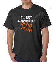 Mens It's Just A Bunch Of Hocus Pocus Shirt Funny Halloween Tee Fall Gift Top L