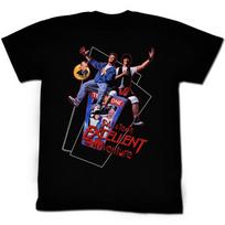 Bill and Ted Flying Black Adult T-Shirt 2XL