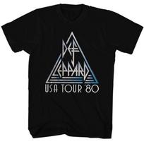 Def Leppard USA Black Adult T-Shirt L