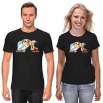 Asterix and obelix, Famous Characters Figure, Short Sleeve White-Black Men's / Women's T-Shirt F062 M