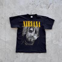 Vintage 90s Nirvana Distressed Graphic Logo Tee Shirt Size M Black M