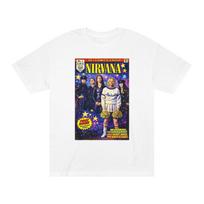Nirvana Cheerleader Comic Book Tee | Band Graphic Shirt XL