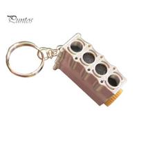 Small Engine Model Keychain V8 Block Keychain, Miniature Replica Lightweight Automotive Key Chain for Car Enthusiasts, Perfect Automotive-Themed Gift sidabras
