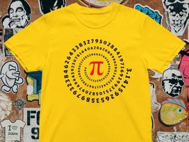 Pi Spiral Graphic T-Shirt: Math Geek STEM Tee XL