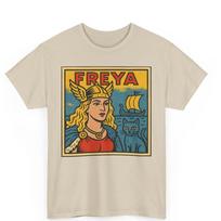 Freya Comic T-Shirt: Norse Goddess Graphic Tee, Retro Style S