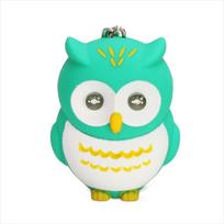 Cartoon Animal Key Holder Light Design Owl Keychain Car Key Ring Sound Light Key Ring Led Keychain žalia