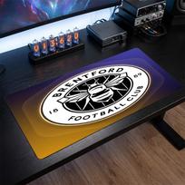 Brentford Football Print Large Mouse Pad, Anti-Slip Extended Gaming Desk Mat for Office Home 30cmx60cm（11.8x23.6inch）