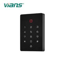 DC12V 125KHz Digital Backlit Touch Keypad Code/Card Standalone Access Control System Night Vision Wired EM Doorbell (Black,Wiegand) juoda
