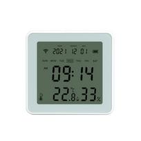TS14 Tuya WIFI Temperature & Humidity Sensor for Smart Home Var SmartLife Thermometer Hygrometer Support Alexa Google Assistant SP-TS14 balta