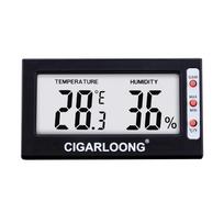 CIGARLOONG Mini skaitmeninis Farenheito laipsnių rodymo LCD higrometras-termometras cigarų dėžutėms/drėkintuvams juoda
