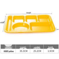 Shengxinhui Melamine Divided Lunch Plates - 5 Pack