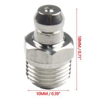 Hydraulic Grease Fitting Pack 10Pcs M10 x 1mm Threaded 201 Stainless Steel for Enhanced Reliability in Equipment China Mainland