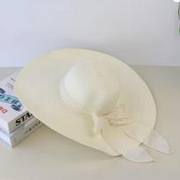 Summer Women Straw Hat Bowknot Wide Brim Floppy Panama Hats Female Lady Outdoor Foldable Beach Sun Cap balta