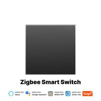 Smart WiFi/ZigBee Light Switch Retro Skin-feel Glass Star Feather App Control 2026 New Wall Panel Tuya EU US 1/2/3/4 Gang (as the picture,EU UK Standard&ZIGBEE)
