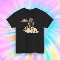 Dibs on the Moon T-Shirt | American Flag Astronaut Tee | Patriotic Space Shirt L