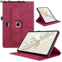 For Honor Pad 9 Case 12.1 Inch Emboss 360 Rotating Stand Tablet Case for Funda Honor Pad 9 Honor Pad9 Case Cover Coque Honor Pad 9 12.1inch raudona