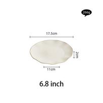 Ceramic Straw Hat Dish Dinner Plates Restaurant Hotel Unique Irregular White Diner Plates Porcelain Dish As picture