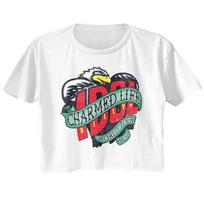 Billy Idol Charmed Life World Tour 90-91 Women's Crop Top T Shirt Rock Music L