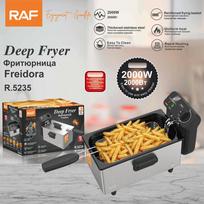 Deep Fryer, Small Household Electric Fryer, 3L Electric Fryer, Fried Dough Stick and French Fry Maker, Street Food Skewer Fryer, Constant Temperature