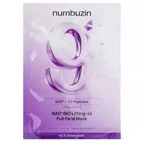 Numbuzin - No.9 NAD Bio Lifting Full Cover Facial Mask - Veido Kaukė su NAD Kofermentu - 26ml