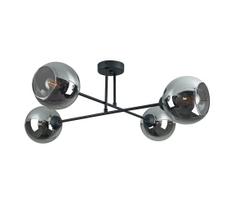 Sietynas ant stulpo VASCO 4xE27/60W/230V juoda/dūminis juoda