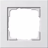 Sieninė plokštelė GIRA E2 balta — termoplastikas, bevaržtė, 80,8×80,8×9,3 mm