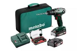Belaidis pistoleto tipo grąžtas Metabo BS 18 – 18 V LiPo, 1,3 kg, greito užspaudimo griebtuvas, 1 cm, 1600 aps./min., 20 mm mediena