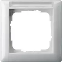 Gira Standard 55 baltas berėžtinis rėmelis, termoplastikas, 80,7×80,7 mm, 11,4 mm storio