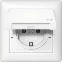 Gira SCHUKO kištukinis lizdas su KD, IP44 apsauga ir rėmeliu – modelis 415703