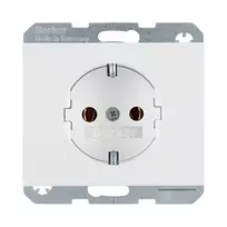 Kištukinis lizdas F tipas berker 47157009, 16 A, 250 V, baltas, termoplastikas