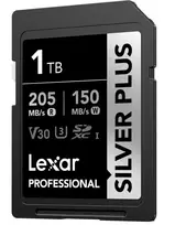 SDXC atminties kortelė Lexar Professional SilverP UHS‑I 1 TB, skaitymas 205MB/s, rašymas 150MB/s