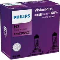 Philips VisionPlus 12972VPC2 lemputės H7 halogeninės, 55 W, 12 V, 2 vnt.