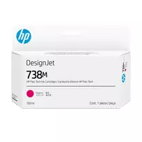 HP 738M 130 ml rausvai raudona DesignJet rašalo kasetė su spausdinimo galvute, terminis rašalinis