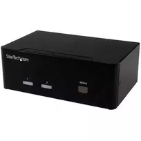 StarTech.com 2 prievadų KVM jungiklis su dviguba VGA - USB 2.0, 1920 x 1200 pikselių, Full HD, 18 W, juodos spalvos