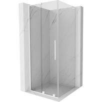 Dušo kabina Mexen Velar L 871-100-100-03-20, kvadratinė, be padėklo, 100 cm x 100 cm x 200 cm, balta sp./skaidrus