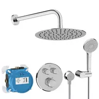 Ideal Standard CeraTherm Navigo – dušo komplektas su įmontuojamu termostatu, su montavimo korpusu, 3 srovių tipais, skersmuo 25 cm, chromas A7771AA
