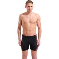 Vyriškos plaukimo glaudės Graphic Swim Mid Jammer, juoda / ryški koralų - 505