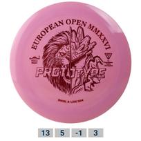 Diskgolfo diskas Distance Driver S-LINE SWIRL DD4 European Open 2026 Fundraiser Red/White