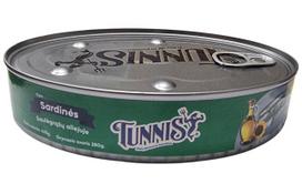 Sardinės saulėgrąžų aliejuje Tunnis, 425/280g