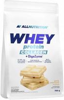 Allnutrition Whey Protein Collagen + DigeZyme, White Chocolate - 700 gramų