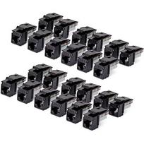 Startech CAT6 KEYSTONE JACK 24-PACK 24-PACK90-DEGREE 110 PUNCH DOWN C6KEY110BK24PK