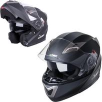 Atverčiamas motociklininko šalmas W-TEC Pezzon - Juoda, bronzos