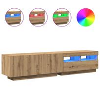 vidaXL televizoriaus spintelė su LED lemputėmis Artisan ąžuolas